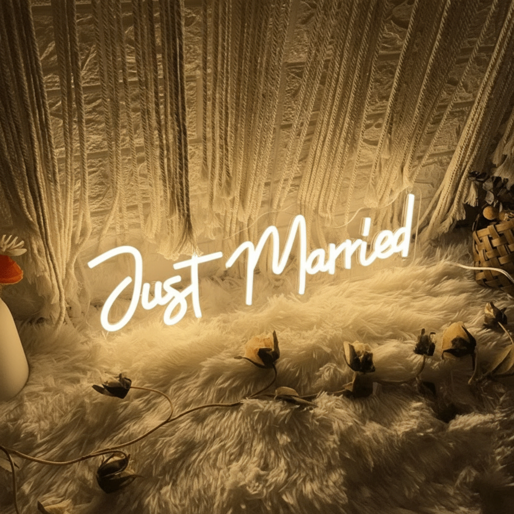Just Married Wedding Neon Signs Design Neon Sign - Image 3