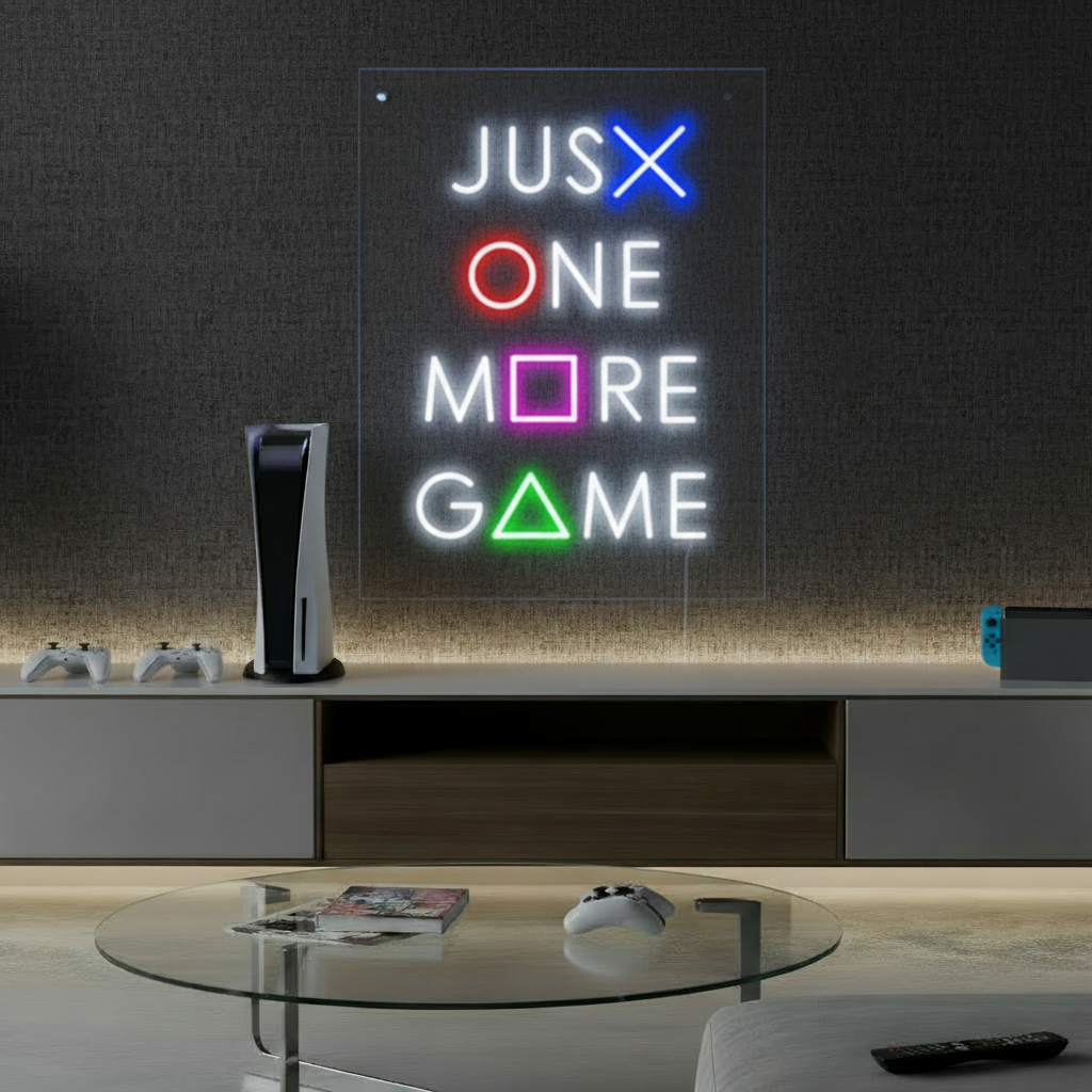 Just One More Game Custom Neon Sign Gaming Neon Sign