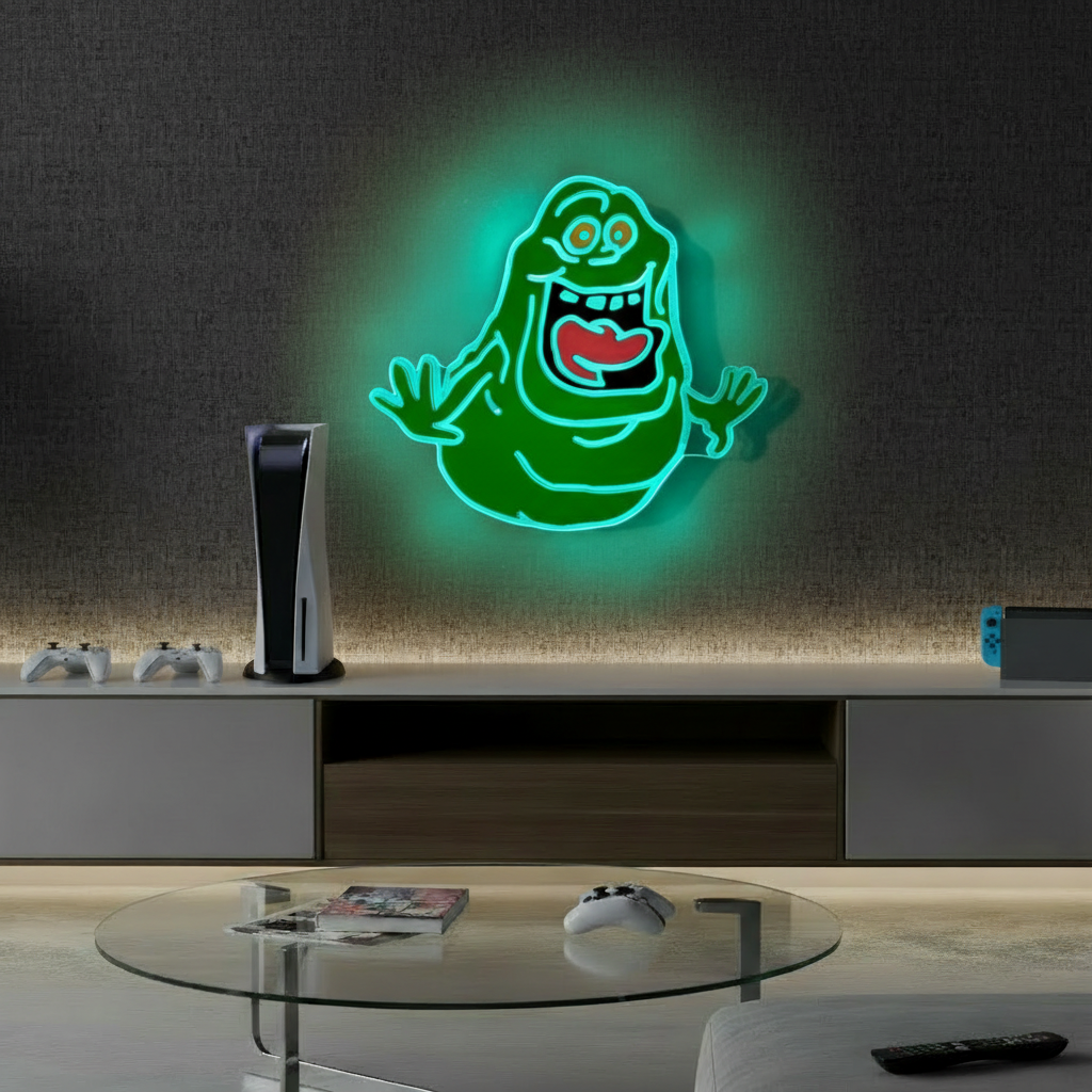 Ghostbusters Slimer Sign Led Sign for Gaming Room Wall Decor - Image 2