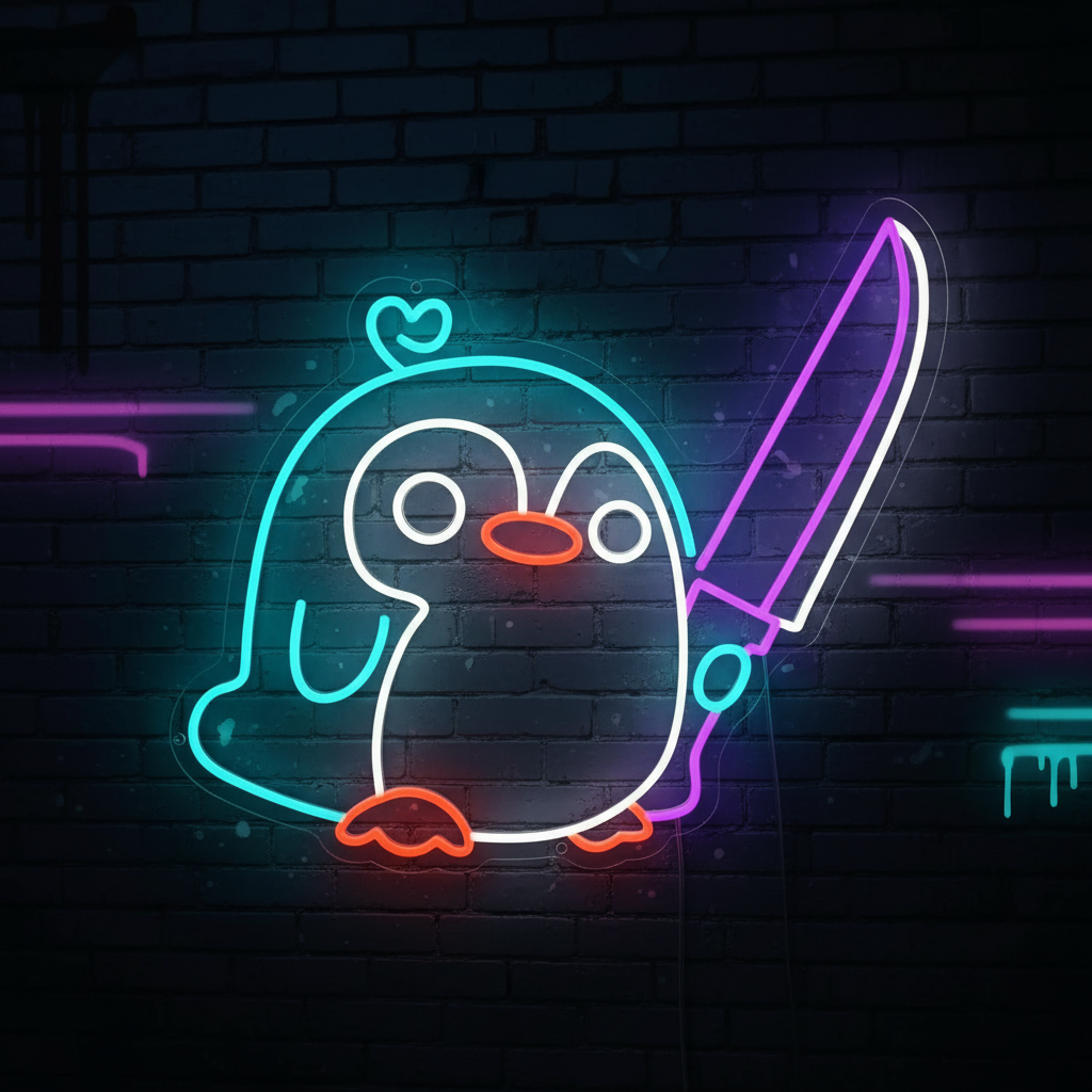 Cute Penguin Neon Sign Kids Gift Neon Sign - Image 4
