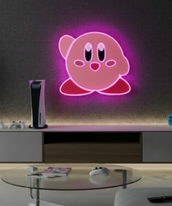 Kirby Cartoon Led Neon Sign Kids Room Wall Decor Sign