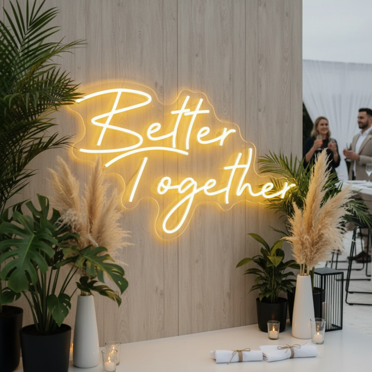 Better Together Neon Sign for Wedding  Party Decoration