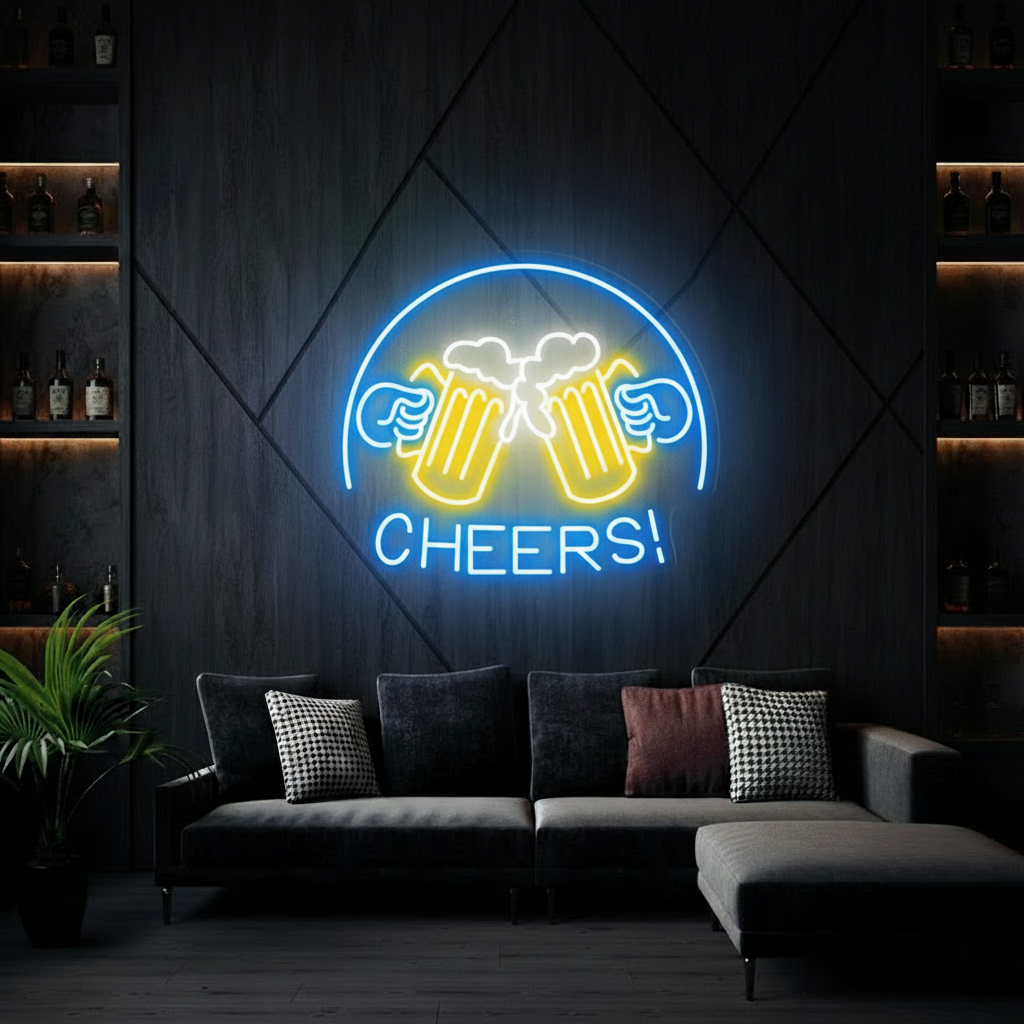 Beer Cheers Neon Signs Lights Bar Art Wall Decor - Image 5