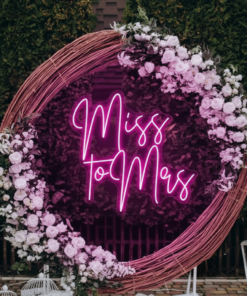 Alternative view of Miss To Mrs Neon Sign Custom Wedding LED Neon Light