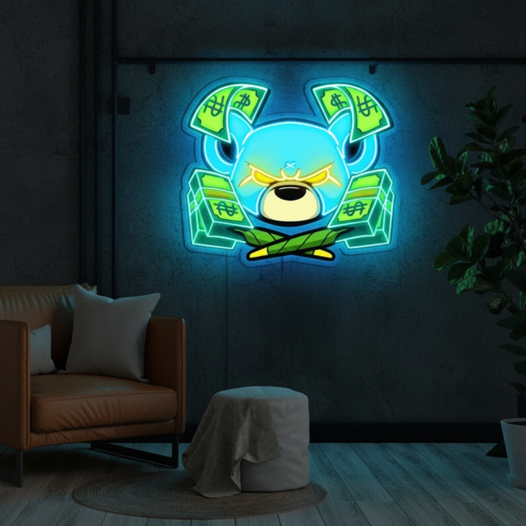 Colorful Cartoon Neon Sign Light Acrylic Artwork for Home Gameroom Decor