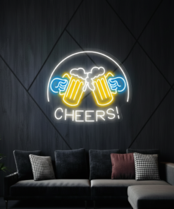 Beer Cheers Neon Signs Lights Bar Art Wall Decor