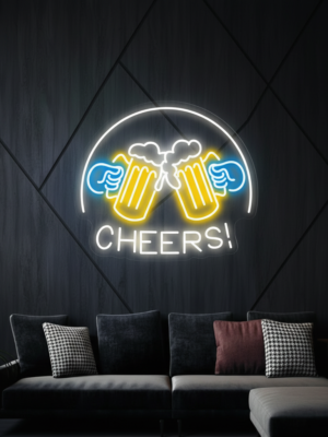 Beer Cheers Neon Signs Lights Bar Art Wall Decor