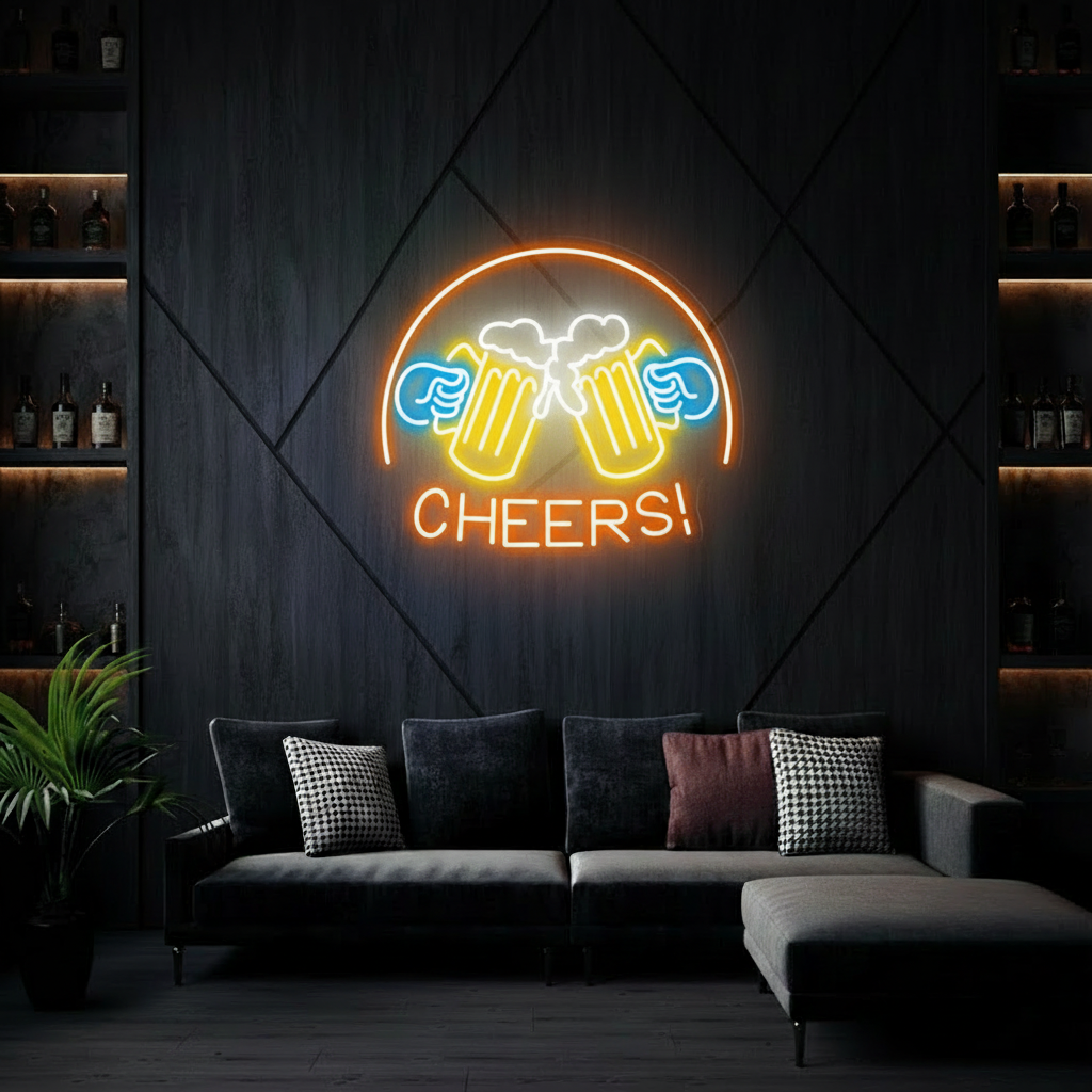 Beer Cheers Neon Signs Lights Bar Art Wall Decor - Image 2