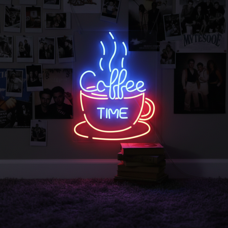 Coffee Time Led Neon Sign Shop Decor Sign