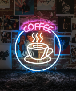 Coffee Neon Sign Round Neon Sign