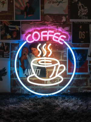 Coffee Neon Sign Round Neon Sign