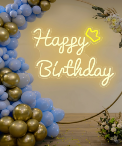 Alternative view of Happy Birthday Neon Sign Design Neon Sign