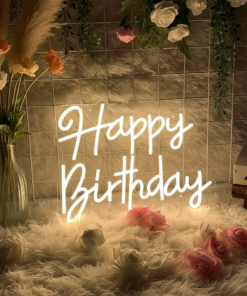 Happy Birthday Neon Sign for Party Decor