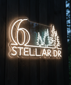 Alternative view of Custom Metal House Number Sign Address Plaque