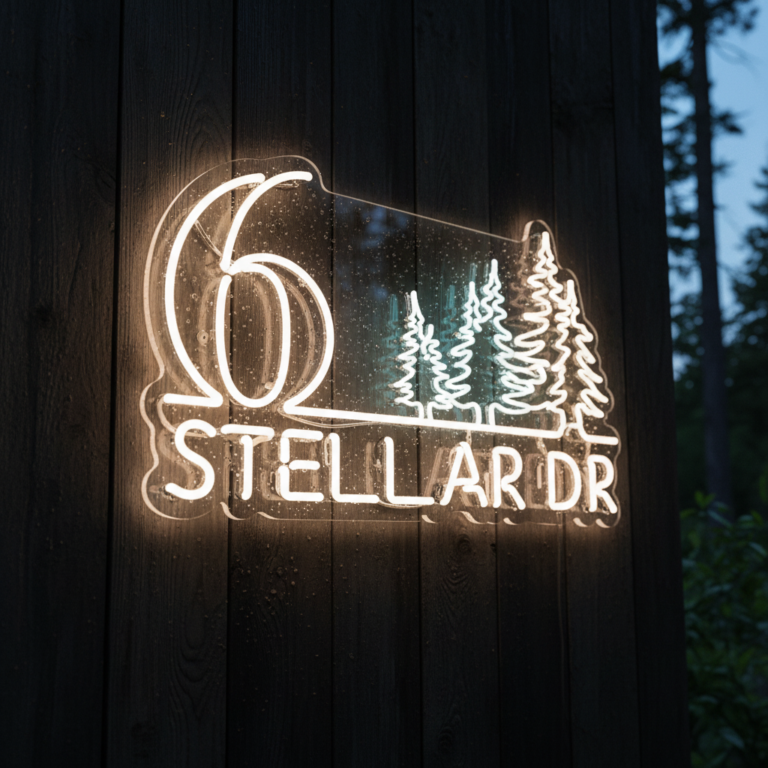 Custom Metal House Number Sign Address Plaque