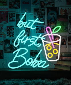 Bubble Tea with Cup Neon Sign