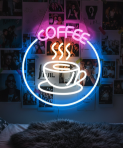 Alternative view of Coffee Neon Sign Round Neon Sign