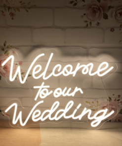 Alternative view of Welcome To Our Wedding Neon Sign for Wedding Party Decor