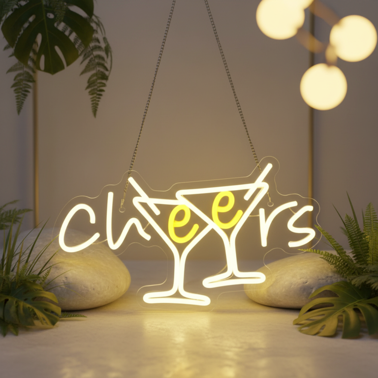 Cheers Neon Sign for Pub Party Club Bar Decor