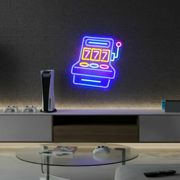 Games Console Blues Neon Sign for Gaming Room Decor