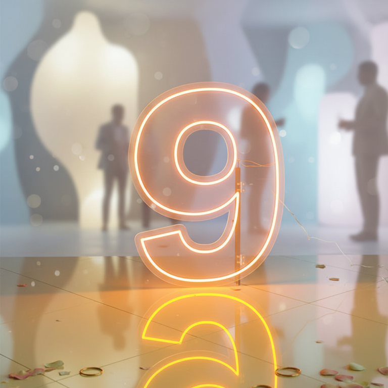 0 to 9 Number LED Neon Sign Wall Letters Light Party Decoration