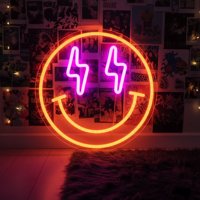 Smile Neon Sign for Shop&Home Decor