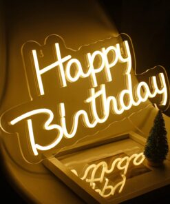 Happy Birthday Neon Signs for Party Decor