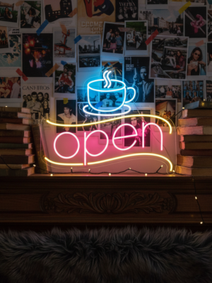 Coffee&Open Led Neon Sign for Shop Decor