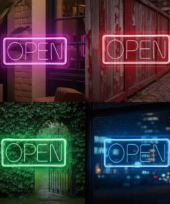 Alternative view of OPEN Welcome LED Neon Sign Custom Business Bar Sign