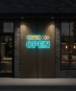 Alternative view of Coffee Open Neon Sign Shop Decor Led Neon Sign