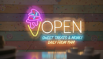 Neon Open Ice Cream Open Sign Custom Neon Sign