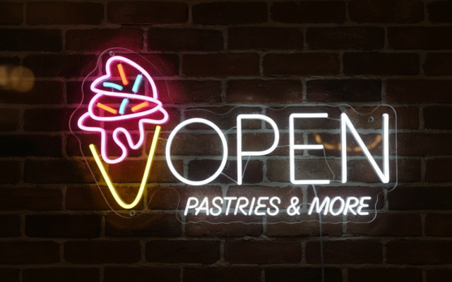 Neon Open Ice Cream Open Sign Custom Neon Sign