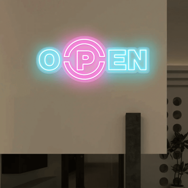 Acrylic Led Open Neon Sign Shop Decor Sign