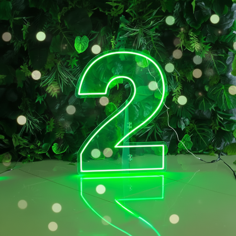 0 to 9 Number LED Neon Sign Wall Letters Light Party Decoration