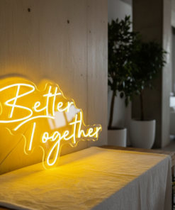 Alternative view of Better Together Neon Sign for Wedding  Party Decoration