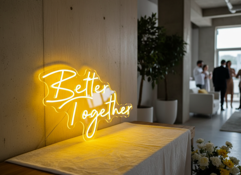 Better Together Neon Sign for Wedding  Party Decoration