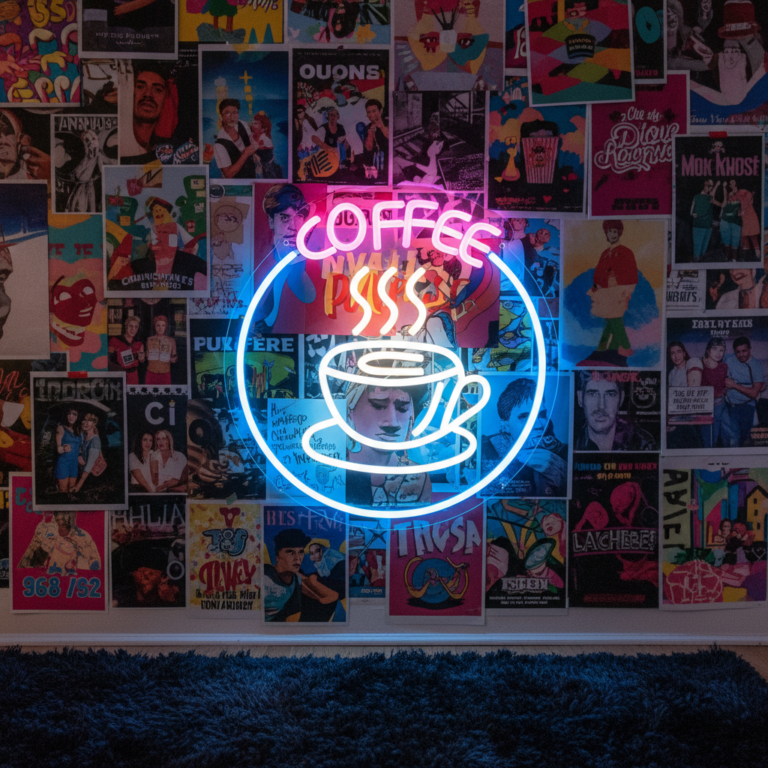 Coffee Neon Sign Round Neon Sign