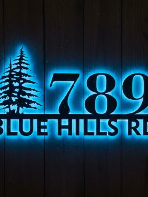 Custom Metal House Number Sign Address Plaque