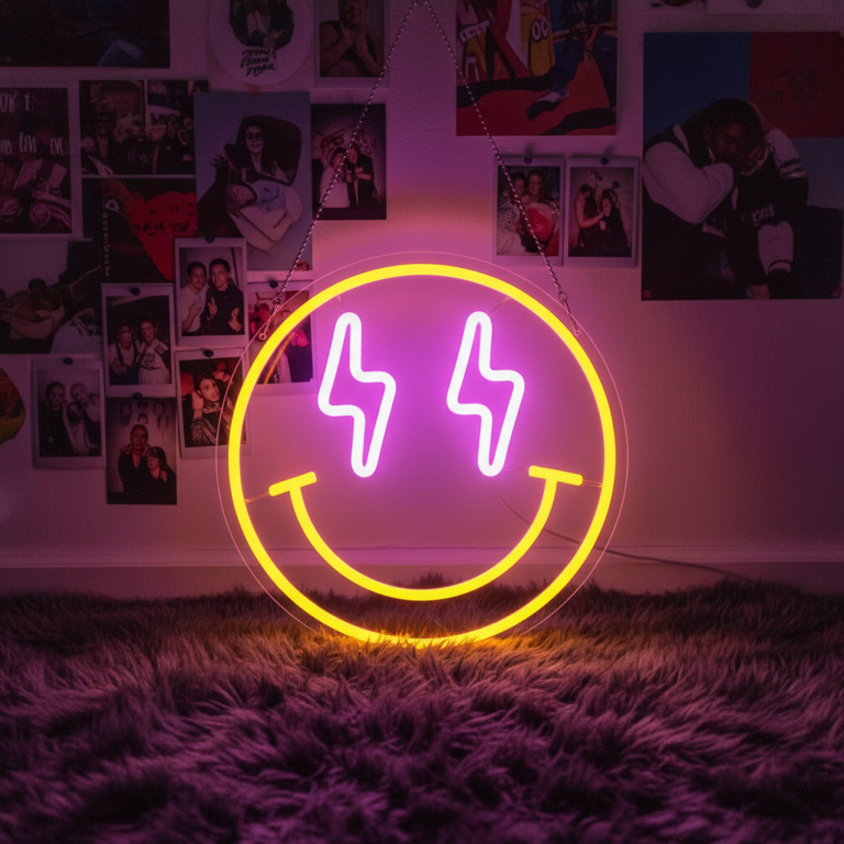 Smile Neon Sign for Shop&Home Decor