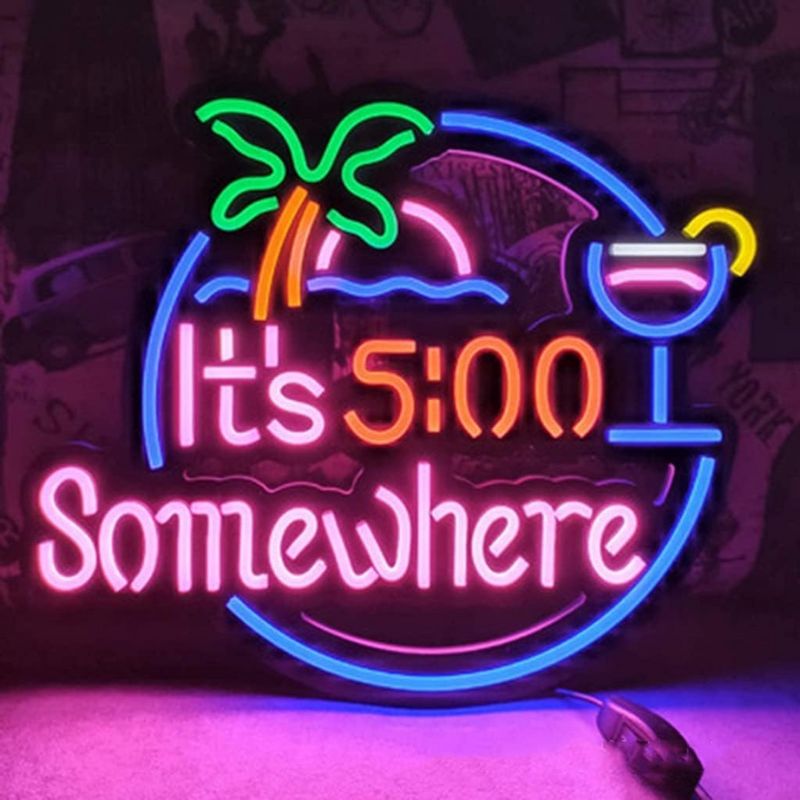 It's 5 O'clock Somewhere Neon Sign Shop Decor Neon Sign - Image 5