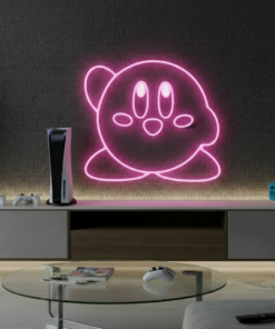 Alternative view of Kirby Cartoon Led Neon Sign Kids Room Wall Decor Sign