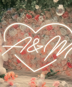 Heart with Letter Neon Sign