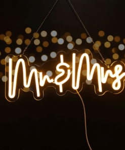 Alternative view of Mr&Mrs Neon Sign for Party Decor